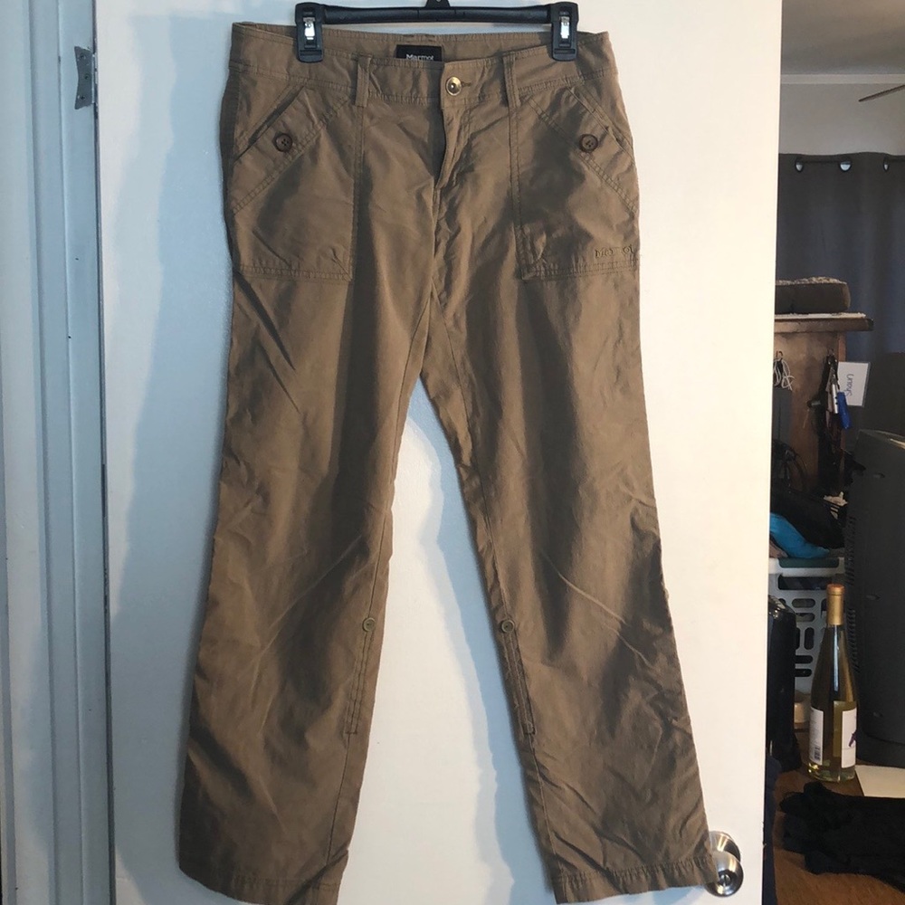 Marmot beige trail pants size 10.